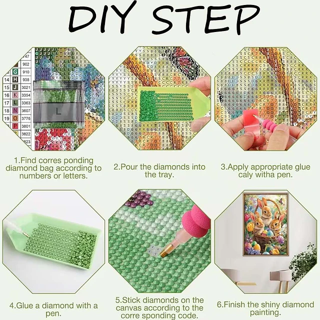 Kits De Pintura De Diamante 5d Diseño Gato 40x30 Cms