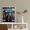 Kits De Pintura De Diamante 5d Diseño Gato Negro 30x40 Cms