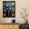 Kits De Pintura De Diamante 5d Diseño Gato Negro 30x40 Cms
