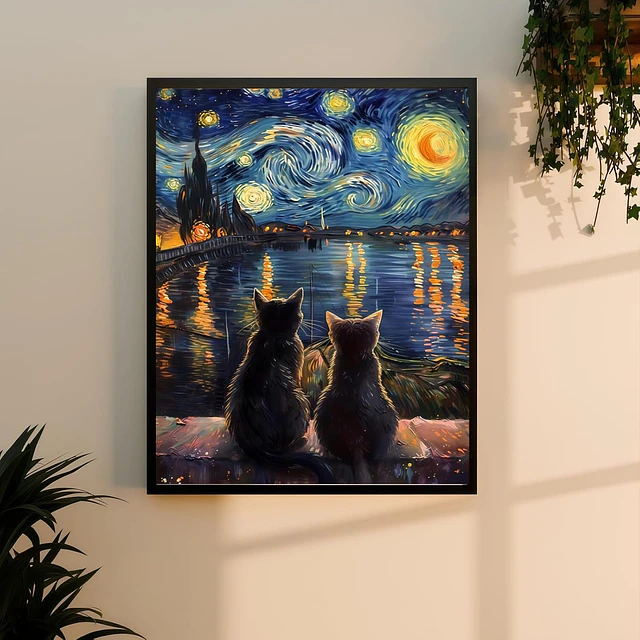 Kits De Pintura De Diamante 5d Diseño Gato Negro 30x40 Cms