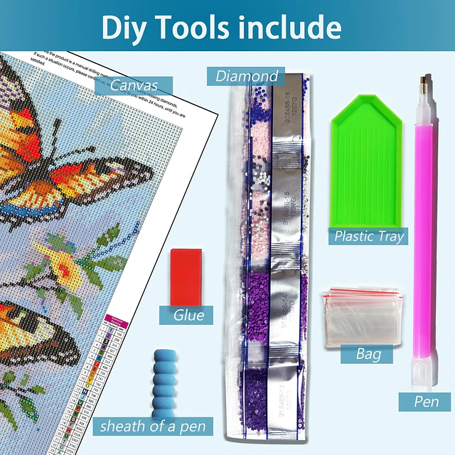 Kits De Pintura De Diamante 5d Diseño Multicolor 30x40 Cms