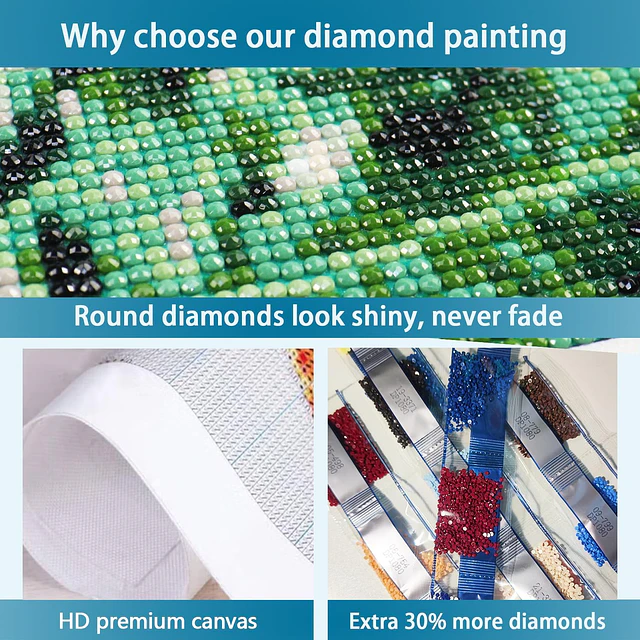 Kits De Pintura De Diamante 5d Diseño Multicolor 30x40 Cms