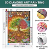 Kits De Pintura De Diamante 5d Diseño Arbol 30 X 40 Cm