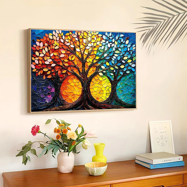 Kits De Pintura De Diamante 5d Hojas Otoño 30x40 Cms