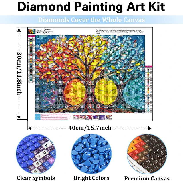 Kits De Pintura De Diamante 5d Hojas Otoño 30x40 Cms