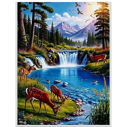 Kits De Pintura De Diamante 5d Diseño Selva 30x40 Cms