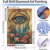 Kits De Pintura De Diamante 5d Diseño Ojo 3 Unidades 30x40cm