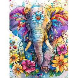 Kits De Pintura De Diamante 5d Diseño Elefante 30x20cms