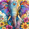 Kits De Pintura De Diamante 5d Diseño Elefante 30x20cms