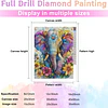Kits De Pintura De Diamante 5d Diseño Elefante 30x20cms