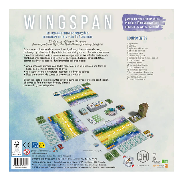 Juego De Mesa Wingspan Estrategia Original Español 