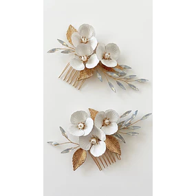 TOCADO FLORES METALICAS