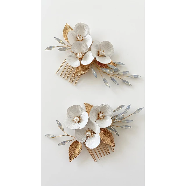 TOCADO FLORES METALICAS