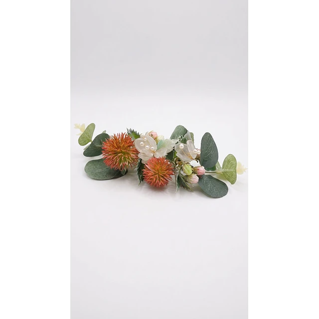 TOCADO FLORES ANARANJADAS