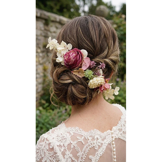 TOCADO MEDIA CORONA FLORES