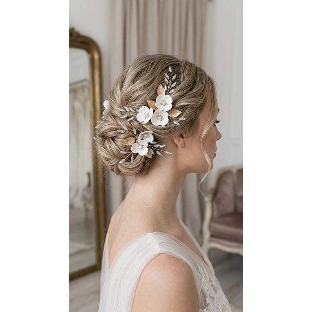 TOCADO FLORES METALICAS