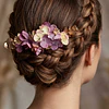 TOCADO FLORAL GUINDA GOLD