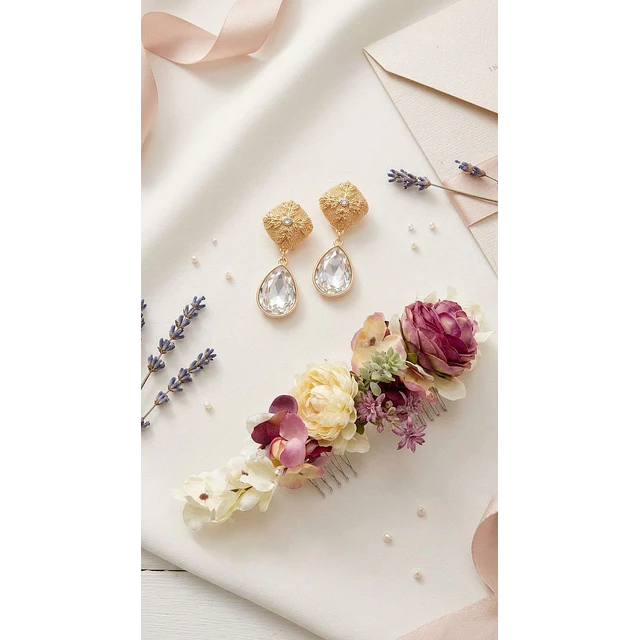 TOCADO MEDIA CORONA FLORES