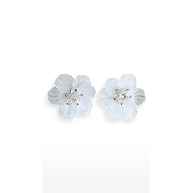 FLOR ACRILICA BLANCO TRANLUCIDO