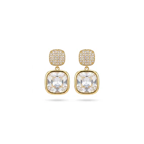 BASE CIRCONES CON PIEDRA DORADO
