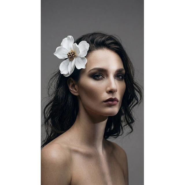 TOCADO FLOR BLANCA 
