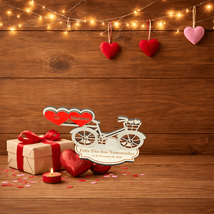 Bicicleta com corações personalizados