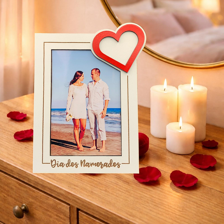 Moldura para o dia dos namorados com coração 1
