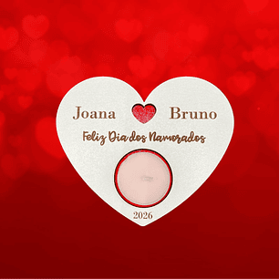 Suporte de vela em coração