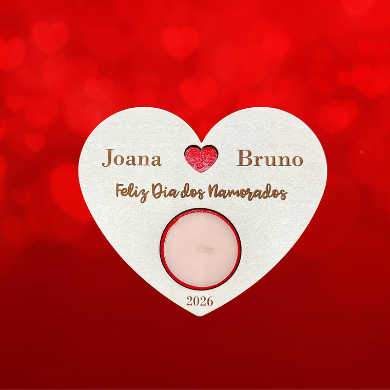 Suporte de vela em coração 2