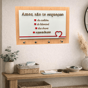 Chaveiro decorativo de parede 