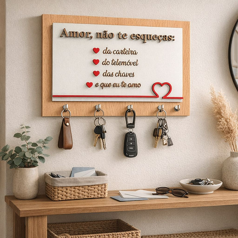 Chaveiro decorativo de parede 