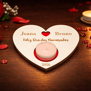 Suporte de vela em coração