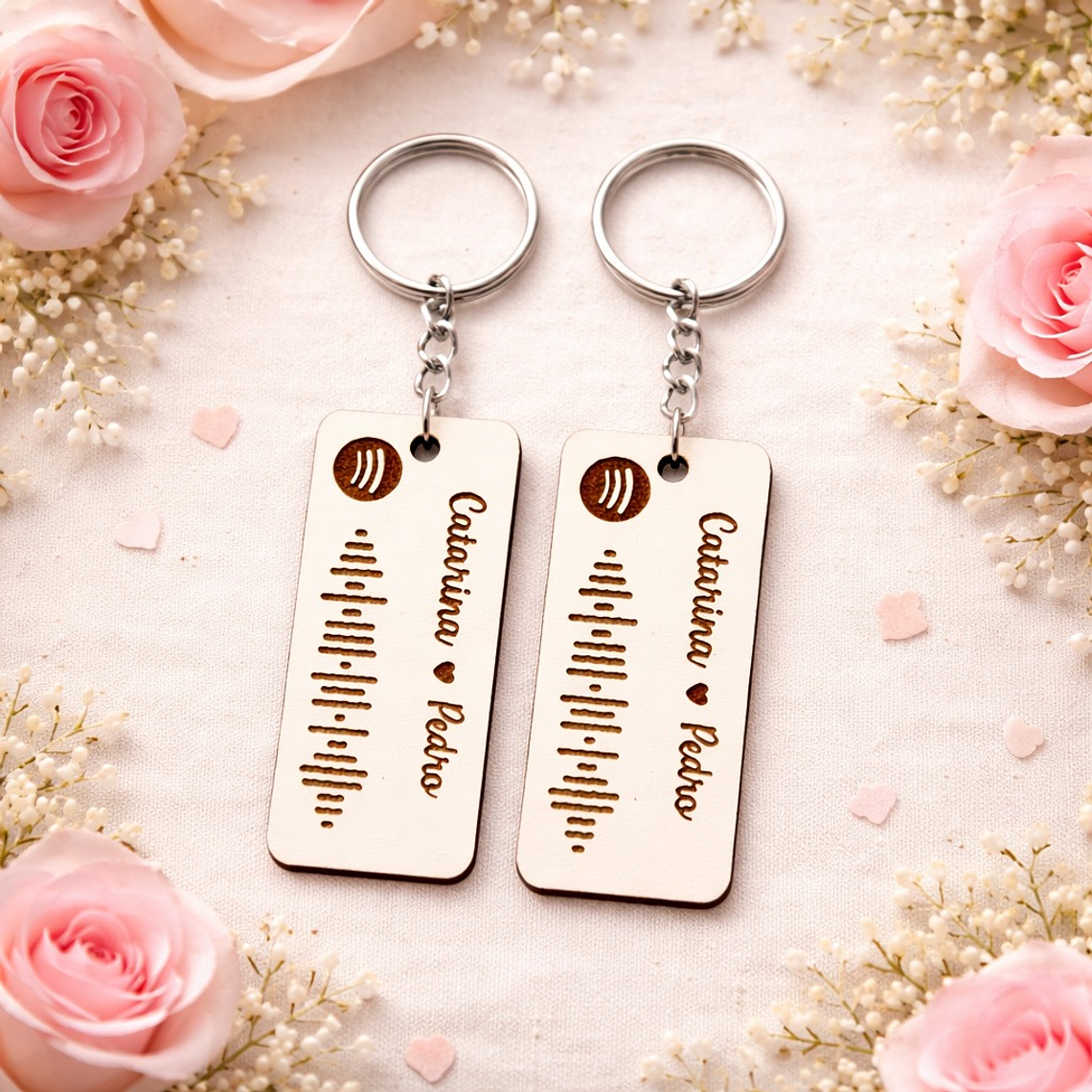 Conjunto de 2 porta-chaves com tema musical 1