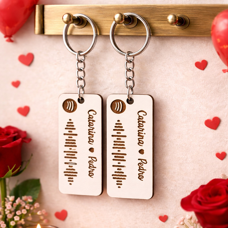 Conjunto de 2 porta-chaves com tema musical 2