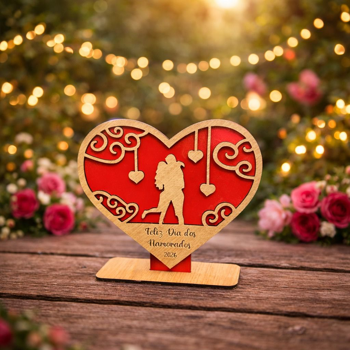 Peça decorativa em formato de coração 1
