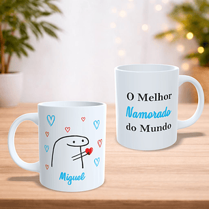 Caneca personalizada “O Melhor Namorado do Mundo”
