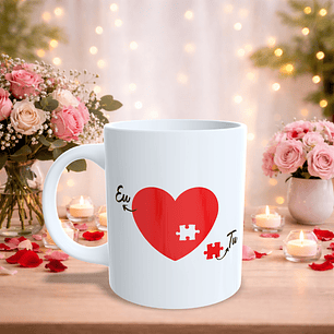 Caneca “Eu + Tu” – Amor que Encaixa Perfeitamente