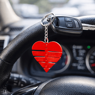 Porta-chaves coração articulado