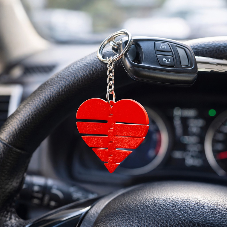 Porta-chaves coração articulado 1