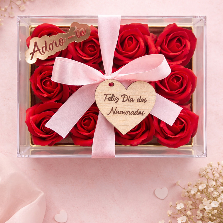Caixa com rosas de sabão 1