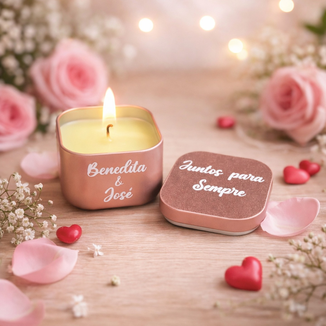 Vela aromática em copo de metal 1