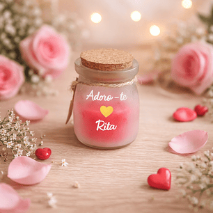 Vela aromática em copo de vidro