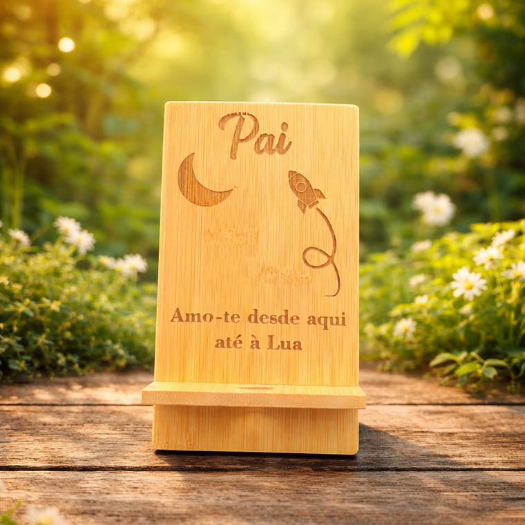 Suporte para Telemóvel em Bambu – Dia do Pai 1