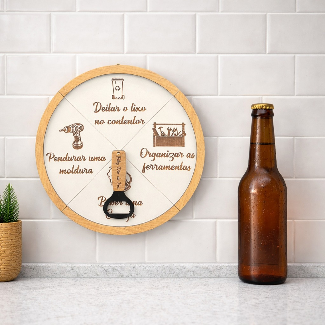 Roleta Decorativa de Parede com Abre-Cápsulas 1