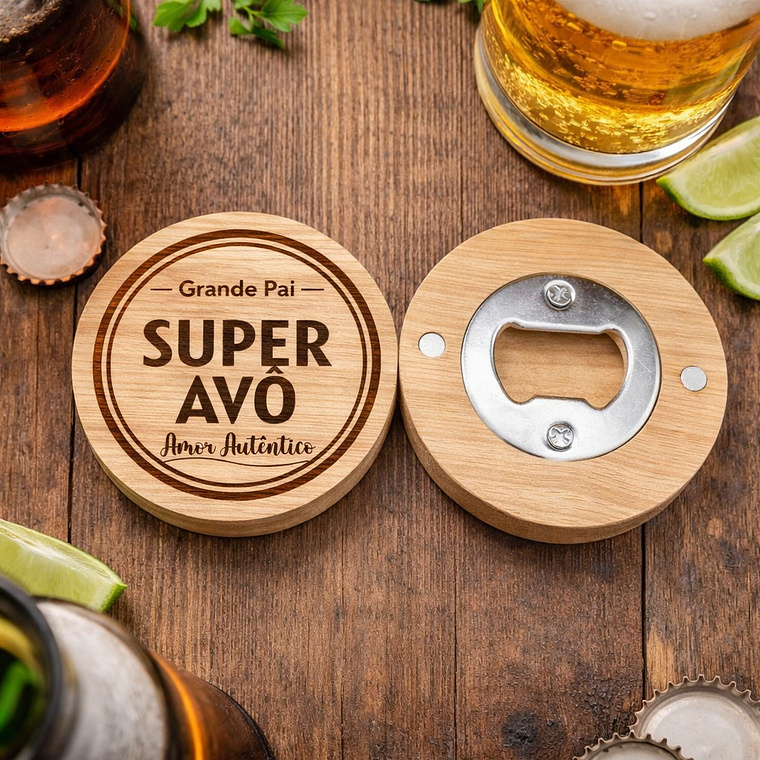 Abre-Cápsulas de Bambu “Super Avô” 1