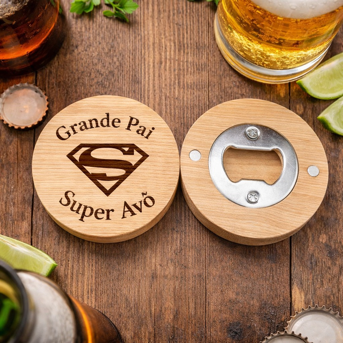 Abre-Cápsulas de Bambu “Grande Pai, Super Avô” 1