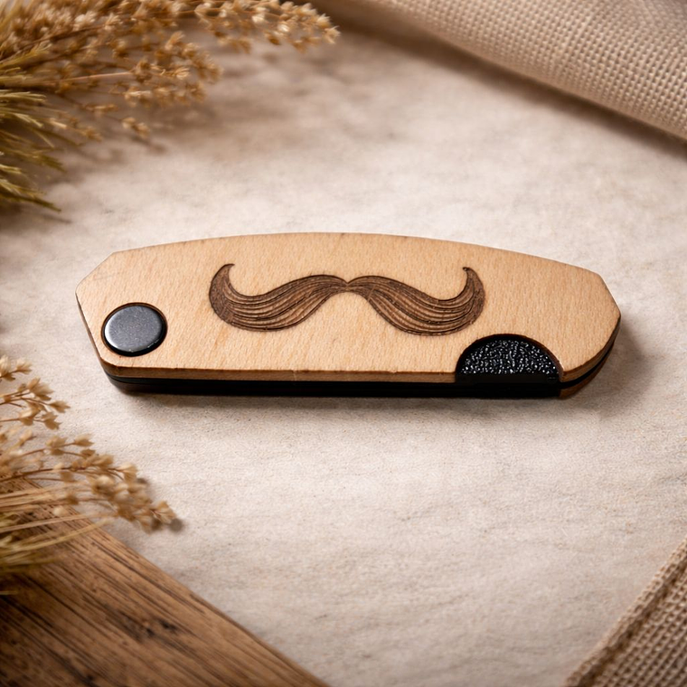 Pente Dobrável em Madeira e Impressão 3D – Coleção Dia do Pai 3