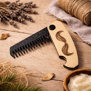 Pente Dobrável em Madeira e Impressão 3D – Coleção Dia do Pai