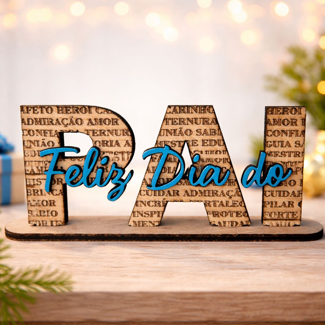Peça Decorativa em Madeira “Feliz Dia do Pai 1