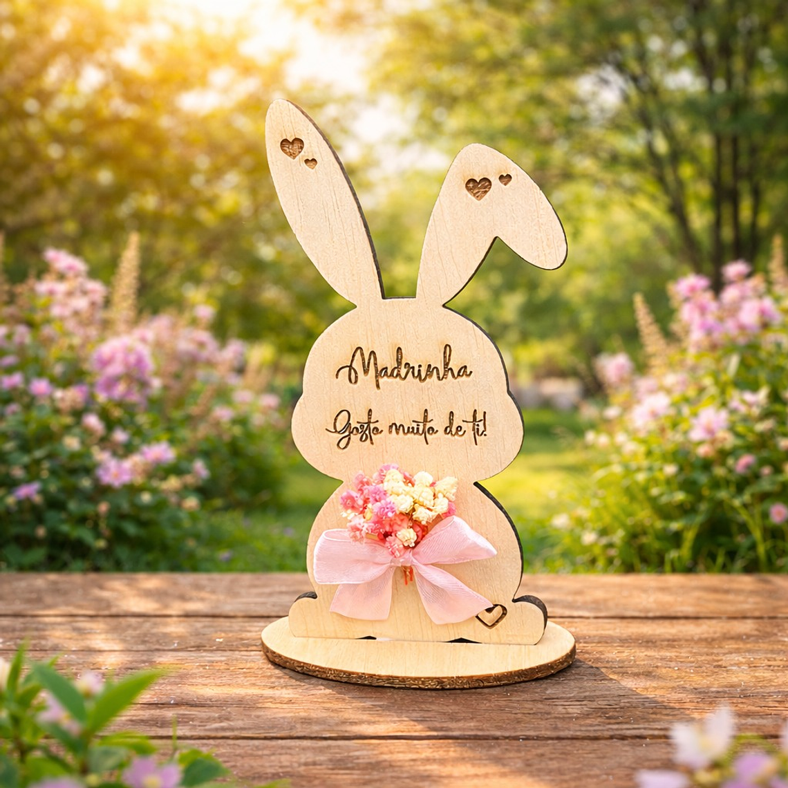 Coelho Decorativo com Flores 1